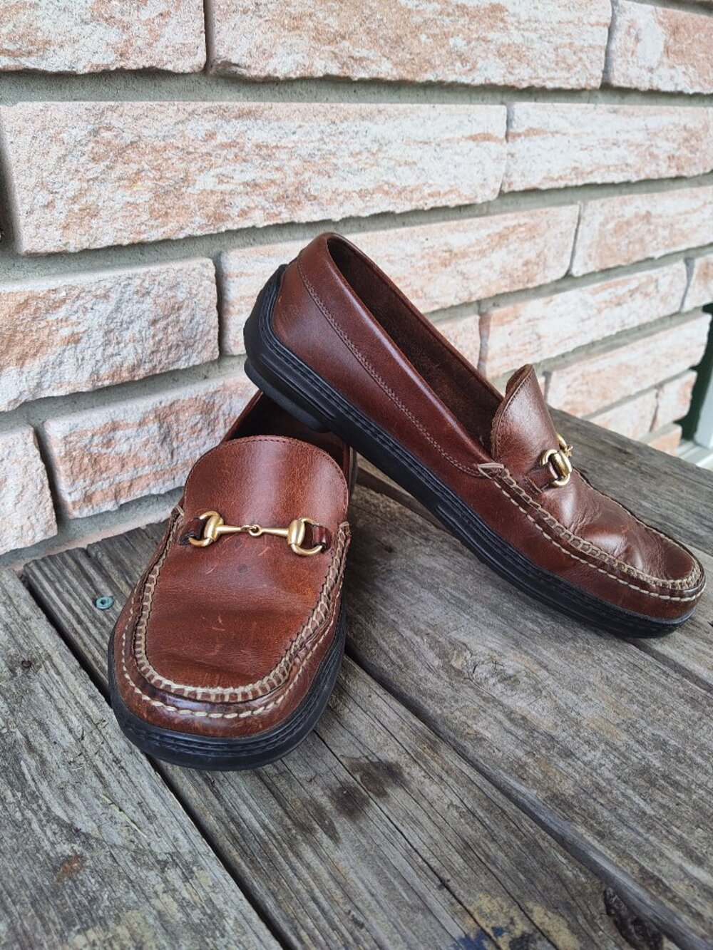 Gucci Horsebit Driving Loafers - Brown